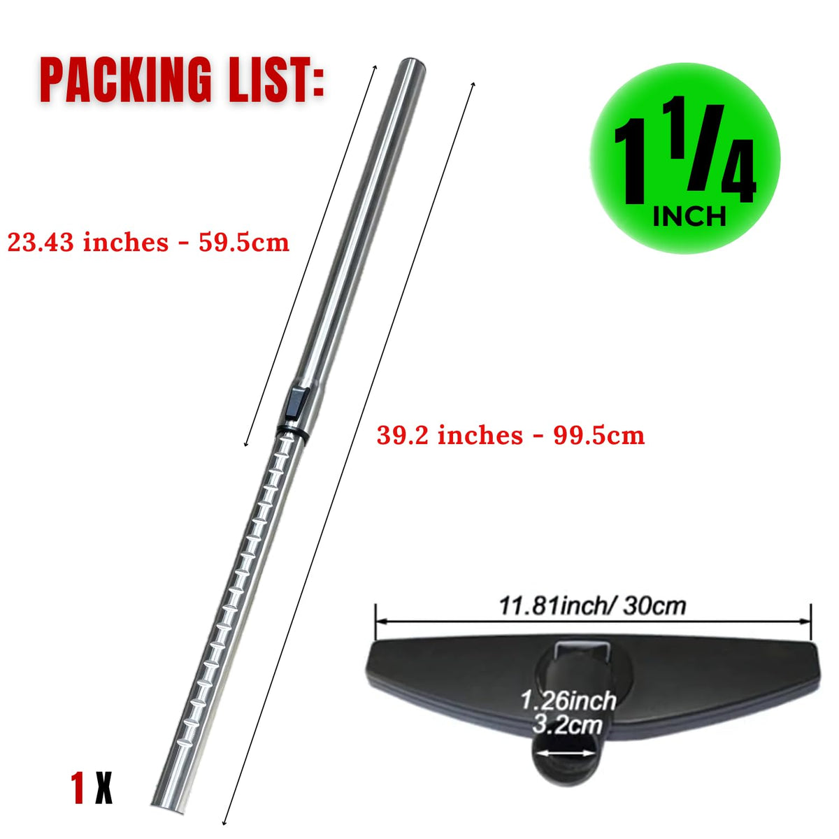 VACEXT stainless steel extension wand resists rust for durability