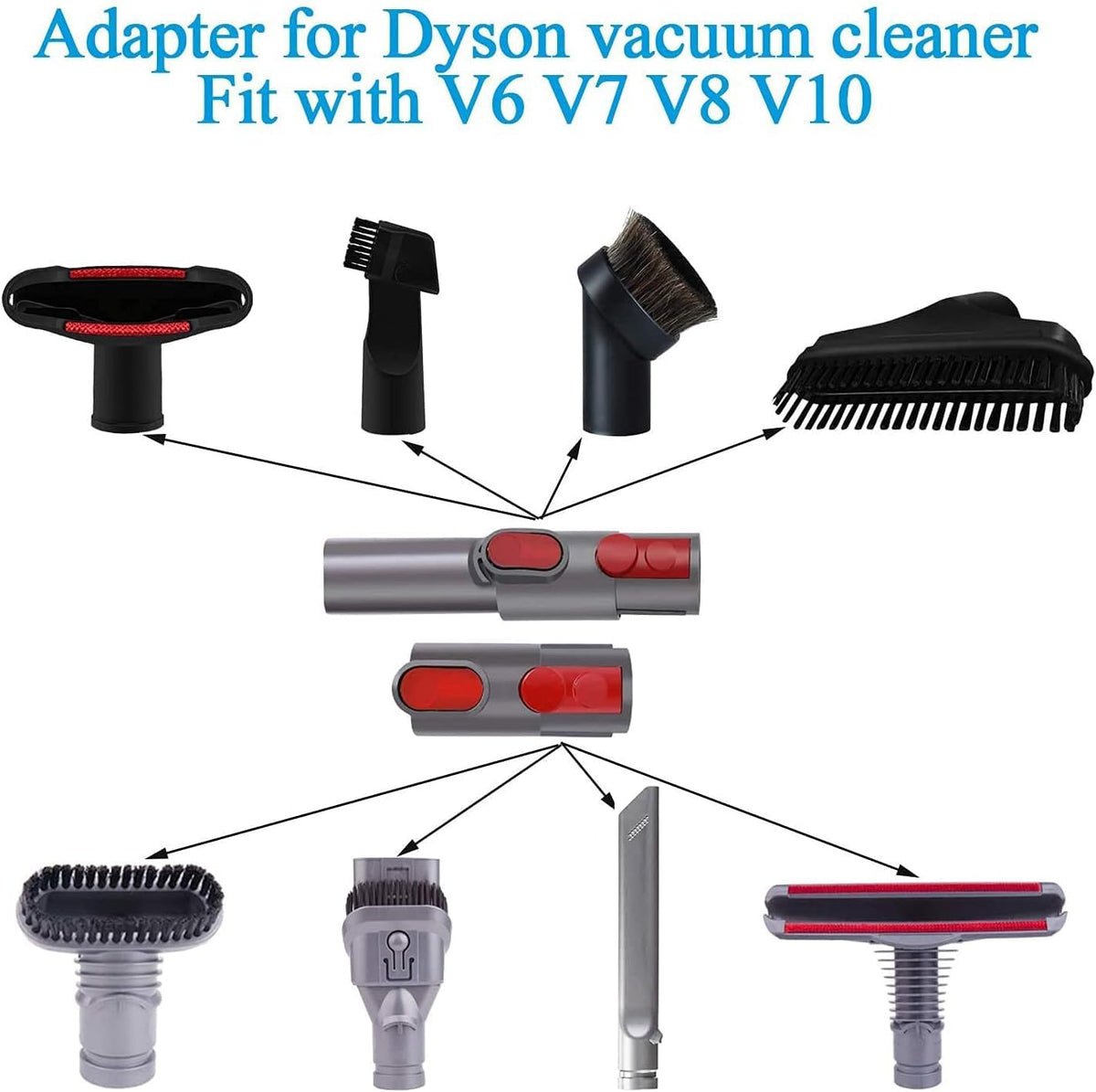 Vacext universal adapter connects to multiple Dyson models