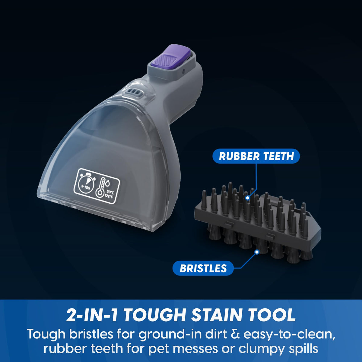 Vacmaster 500 Series crevice tool detailing hard-to-reach corners.