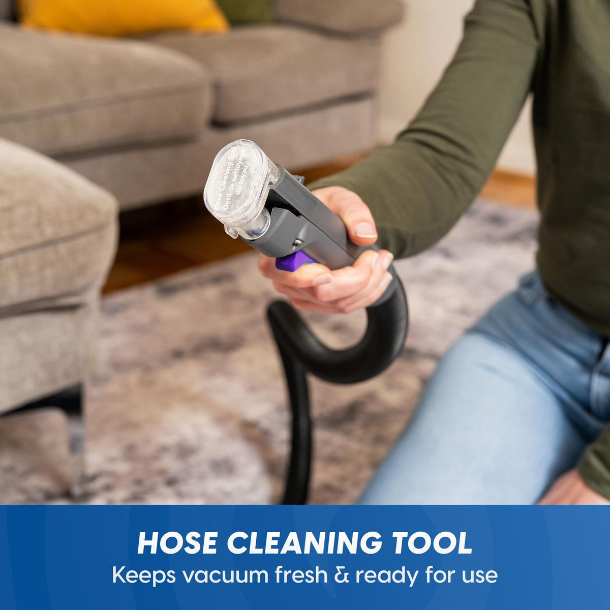 Vacmaster 500 Series heat-activation feature powering stain pretreatment.