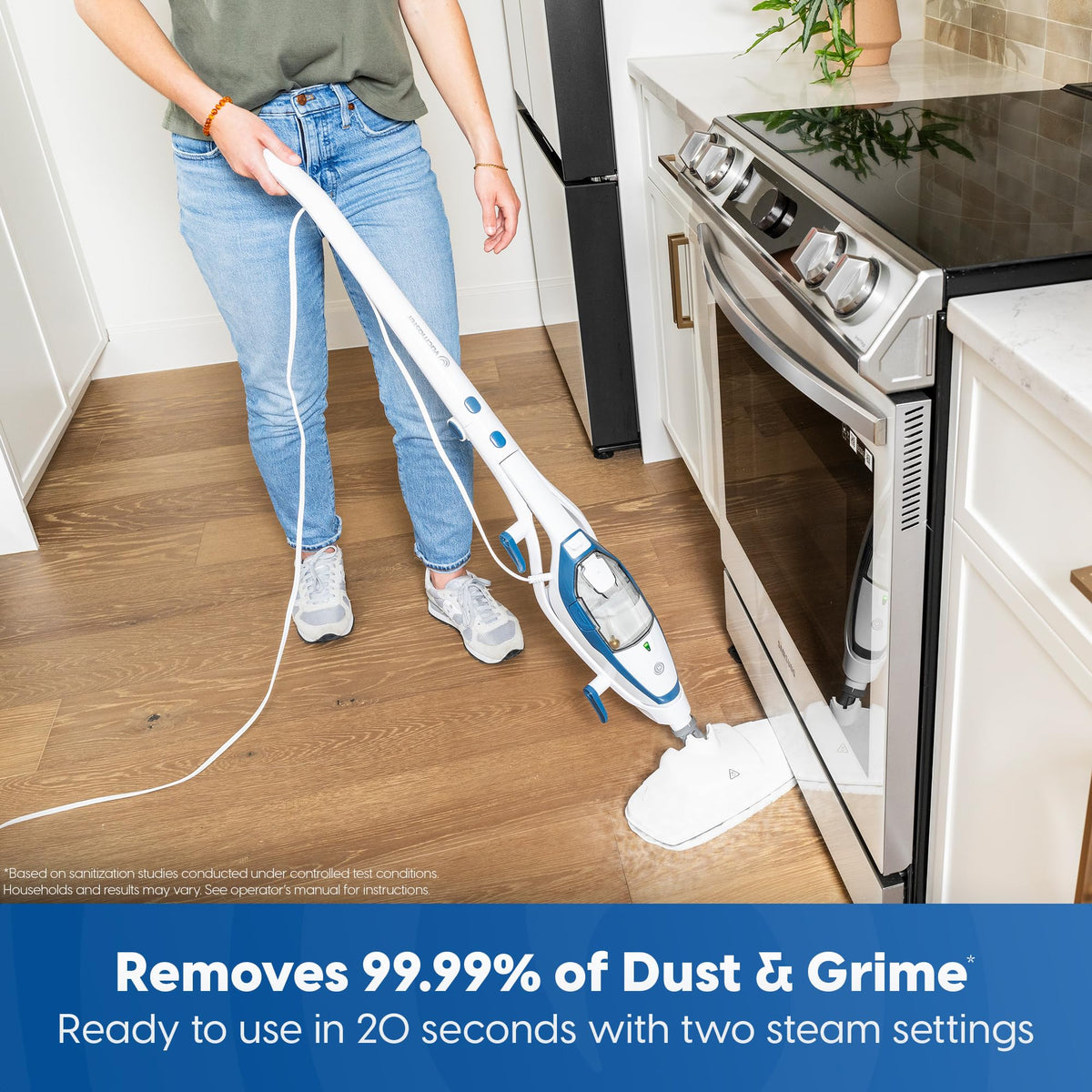 Vacmaster SMF1501 tile cleaning with steam power on hard surfaces