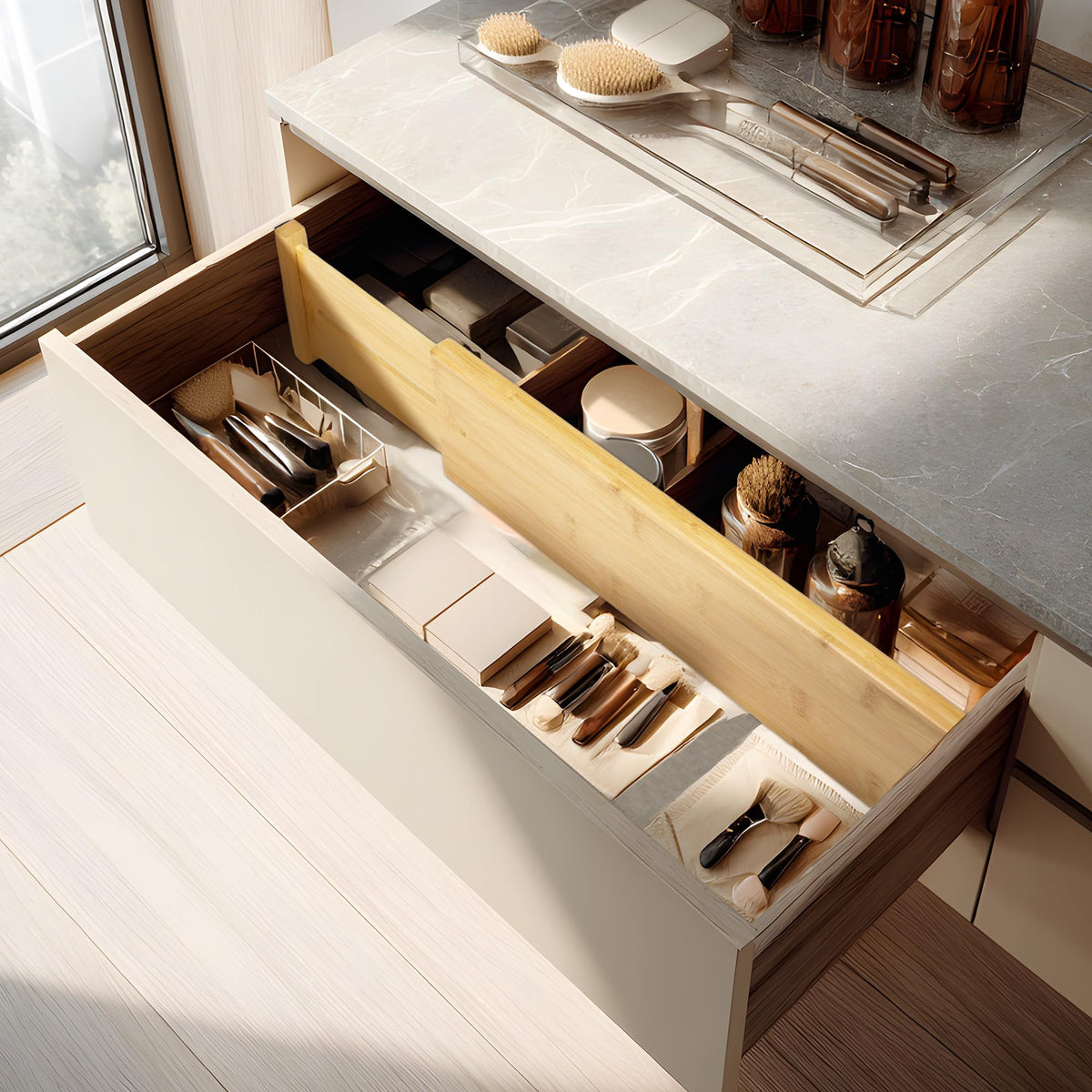 VaeFae bedroom drawer organization with dividers for clothes