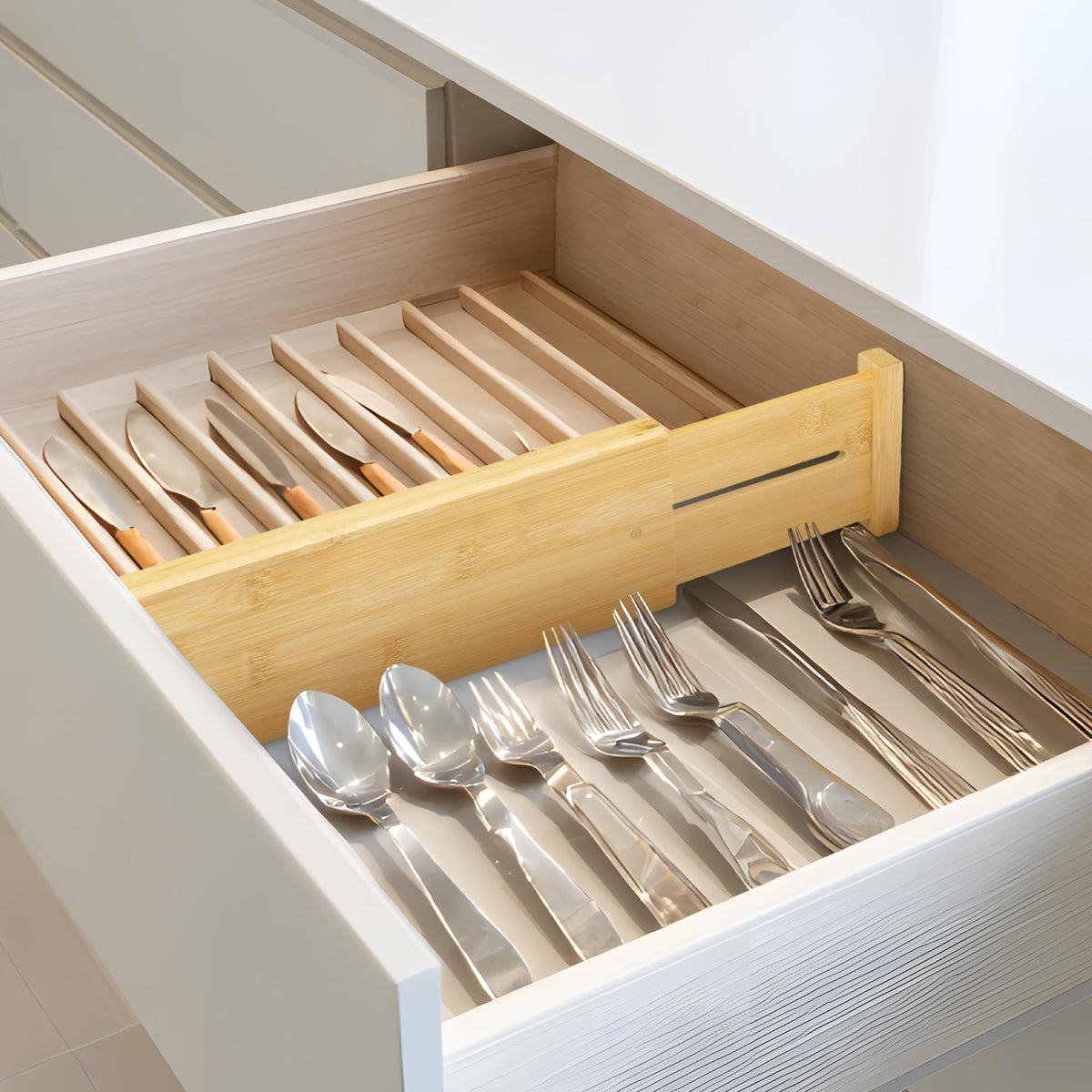 VaeFae office supplies neatly organized with adjustable dividers
