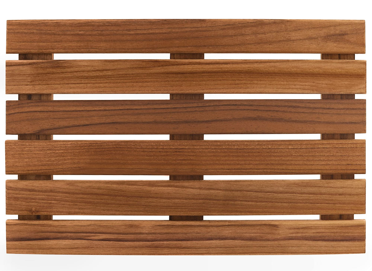 VaeFae Teak Shower Mat is easy to care for and wipe clean