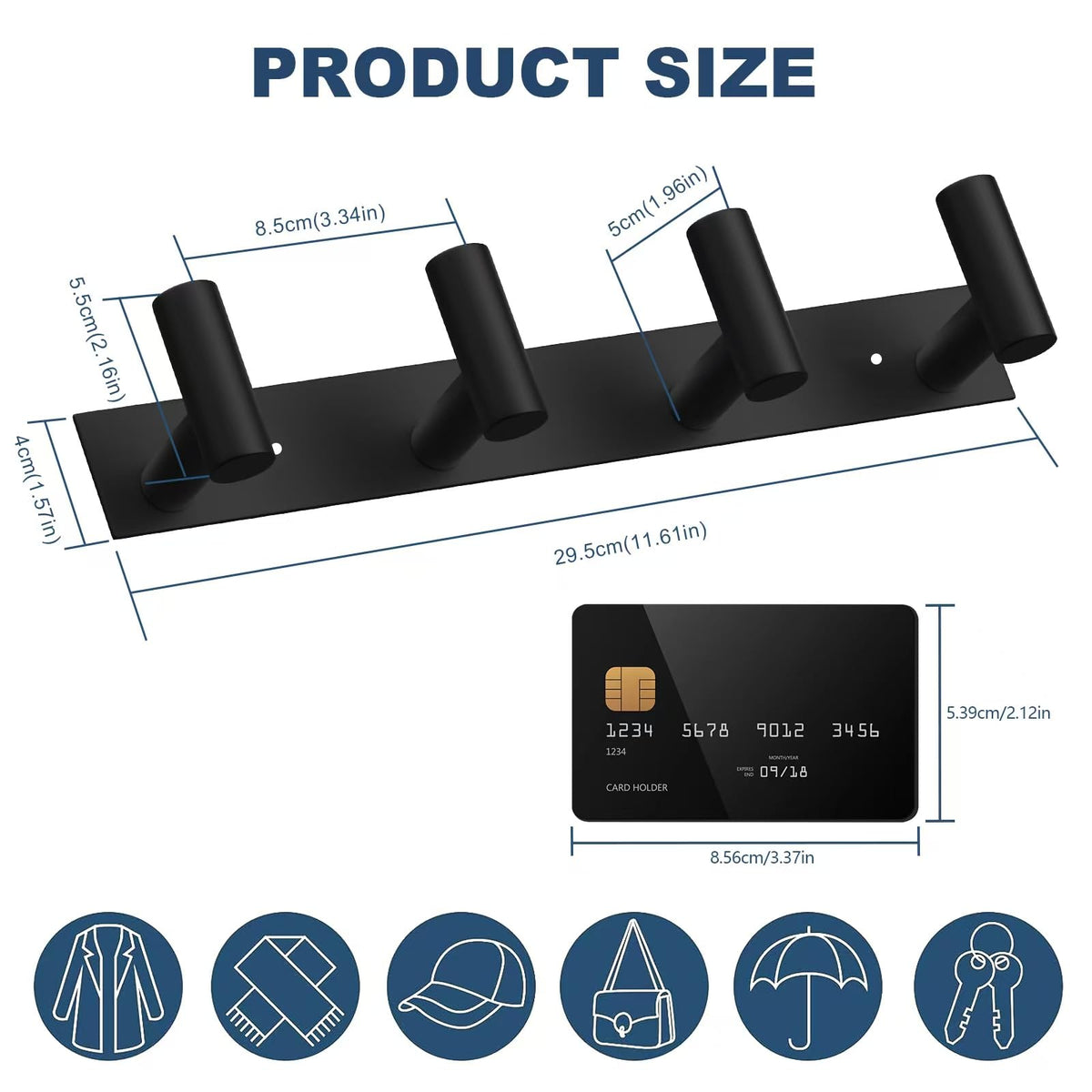 VAEHOLD entryway organizer provides tidy storage for keys, hats, and bags.