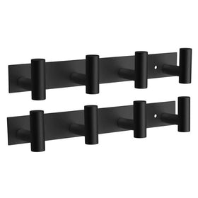 VAEHOLD Coat Rack Wall Mount with 4 hooks keeps towels and coats organized and within reach.
