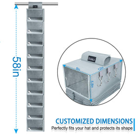 VAESIDA closet-organization system keeps hats and essentials within reach.