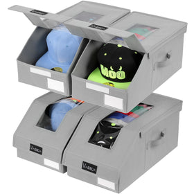 VAESIDA four-pack hat storage front view showing compact, space-saving layout.