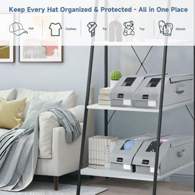 VAESIDA foldable hat storage design illustrating space-saving when not in use.
