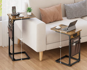 Adjustable-height Vagusicc end table aligning with recliner and bed