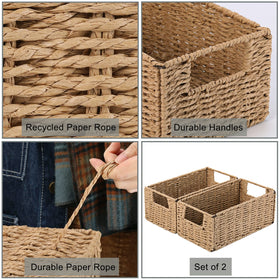 Vagusicc bathroom organizer basket for toiletries and towels
