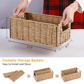 Vagusicc kitchen counter storage basket for towels or snacks