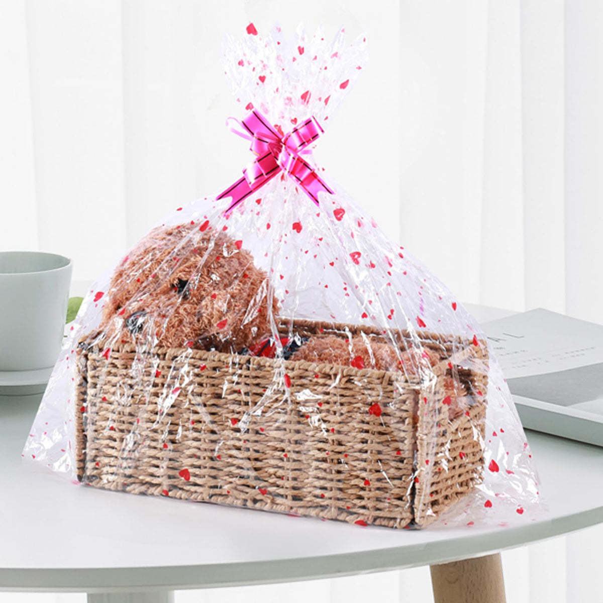 Vagusicc set of 2 natural baskets for shelf organization