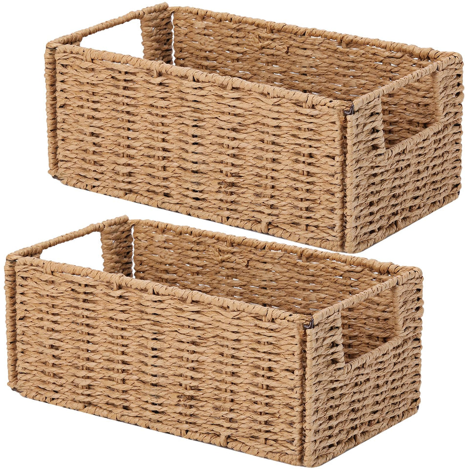 Vagusicc small foldable basket with handles for easy storage