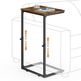 Vagusicc C-shaped end table beside the couch with adjustable height for easy reach.
