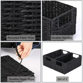 Vagusicc eco friendly wicker basket with steel frame durability.