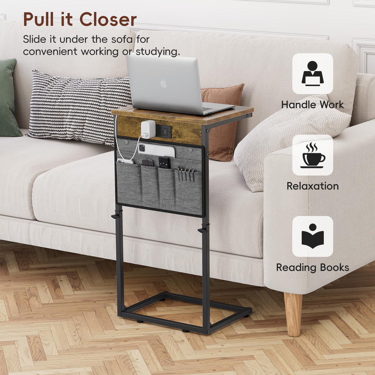 Vagusicc bedside or coffee table suitable for laptop and workspace use.