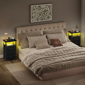 Vagusicc night stand set 2 adjustable feet ensure stable placement.