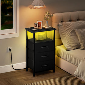 Vagusicc night stand set 2 compact dimension ideal for small spaces.