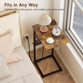 Rustic brown finish adds warm style to living areas