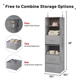 Vailando dorm wardrobe organizer fits standard closets and smaller spaces