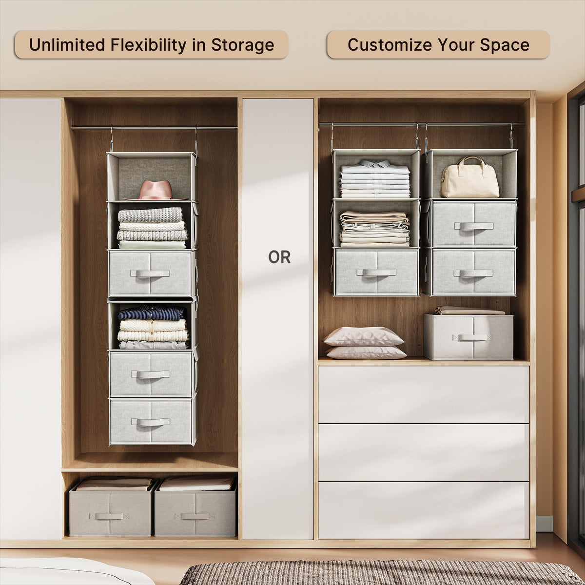 Vailando hanging dresser for nursery keeps tiny outfits accessible and organized.