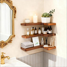 Vainaive shelf featuring photo frames and small plants for home decor