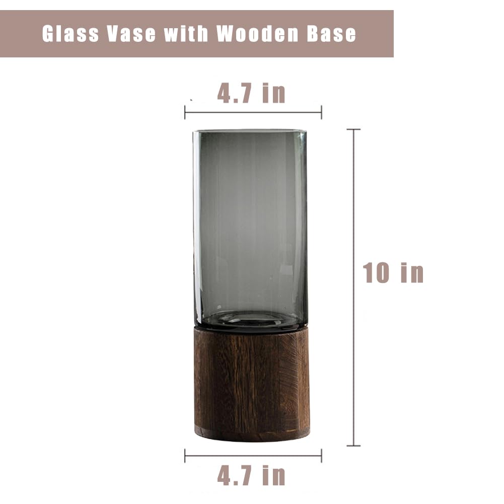 Valemoon 10-inch cylindrical vase on modern table setting.