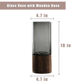 Valemoon 10-inch cylindrical vase on modern table setting.