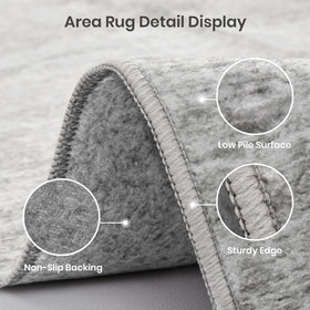 Folded Valenrug 3x5 gray rug demonstrates portability and compact storage