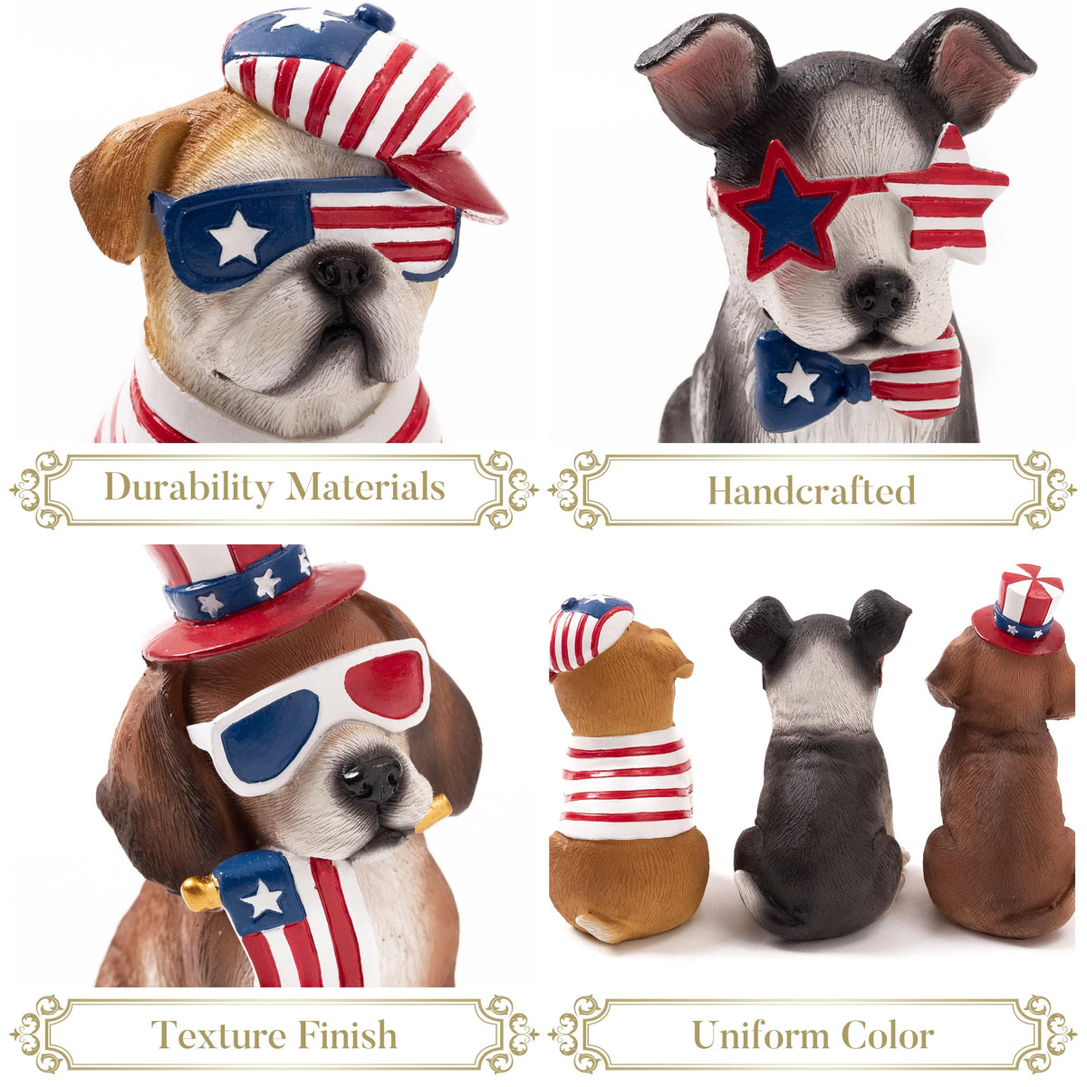 Valery Madelyn Brave Stars Stripes dogs decor brings color and pride to rooms.