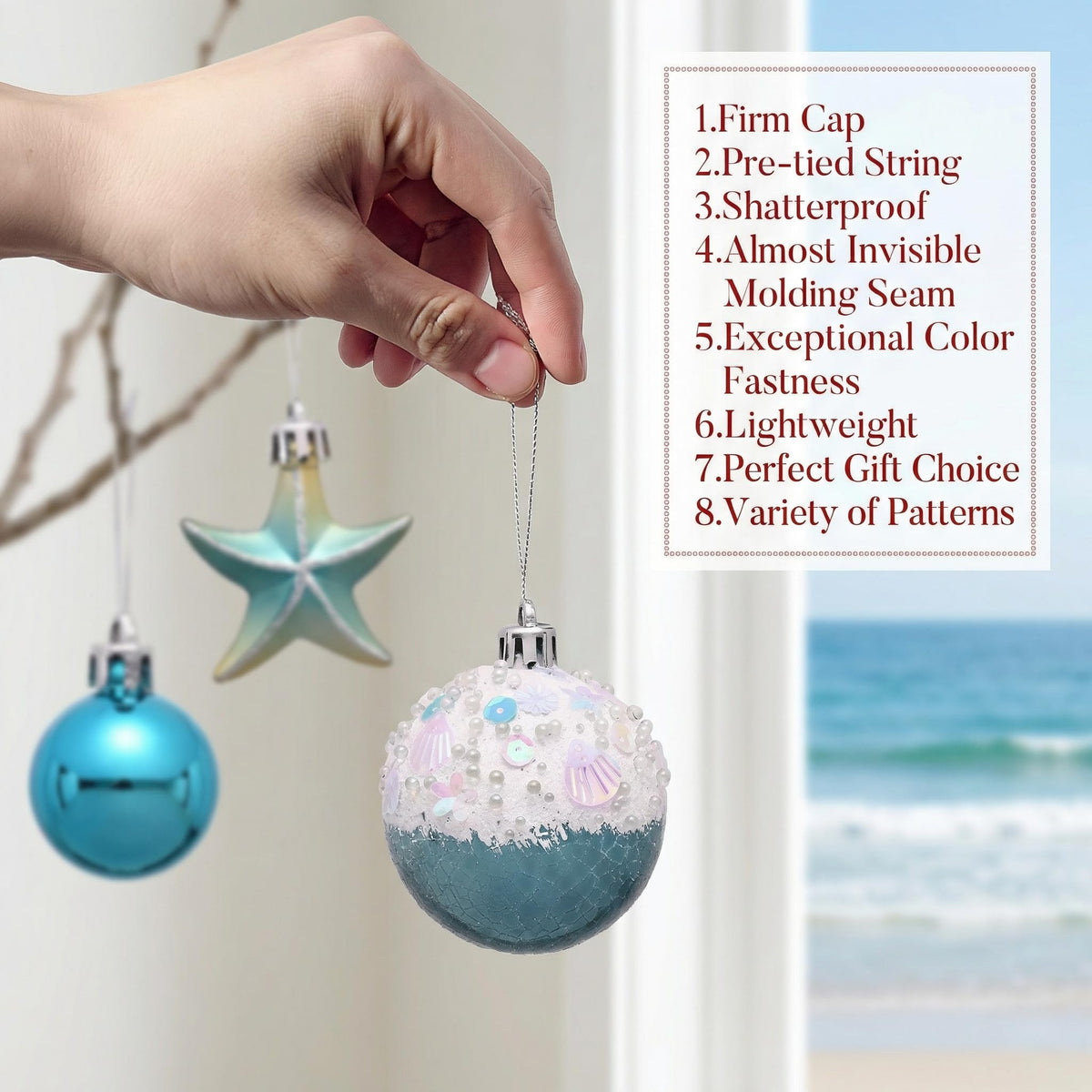 Valery Madelyn uniform color and glossy/matte/glitter finishes create upscale nautical look