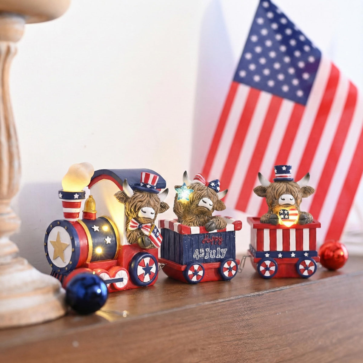 Valery Madelyn mantel display perfect for Memorial Day or 4th of July