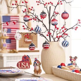 Valery Madelyn Memorial Day ornament durable for outdoor or indoor decor.