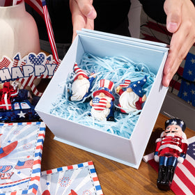 Valery Madelyn 3-piece gnome set features hand-painted resin craft.