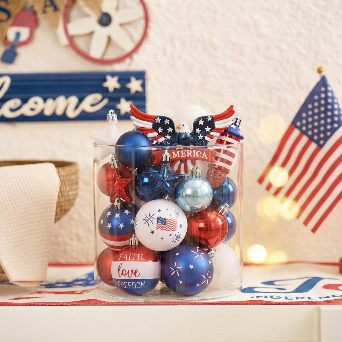 Valery Madelyn pre-tied-string ornament for easy hanging on your tree.