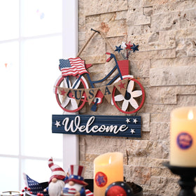 Valery Madelyn red white blue wreath close-up shows patriotic charm