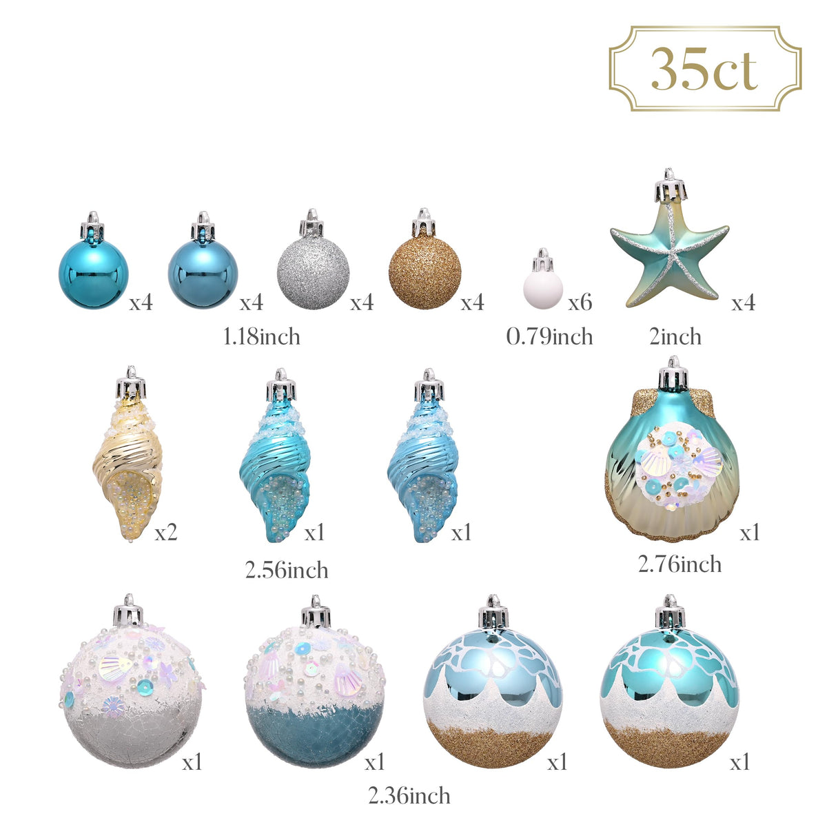 Valery Madelyn shatterproof plastic ornaments ensure durable coastal decor for family-friendly setups