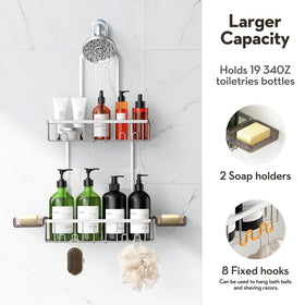 VALORDINE rustproof aluminum shelf resists moisture while holding heavy items.