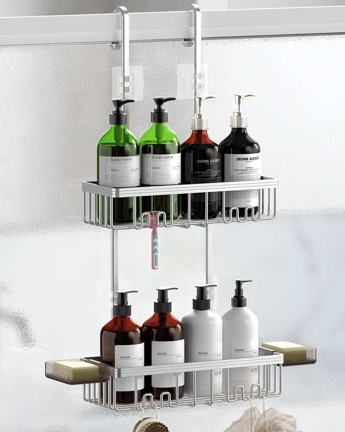 VALORDINE over-the-door shower caddy for clutter-free bathroom storage