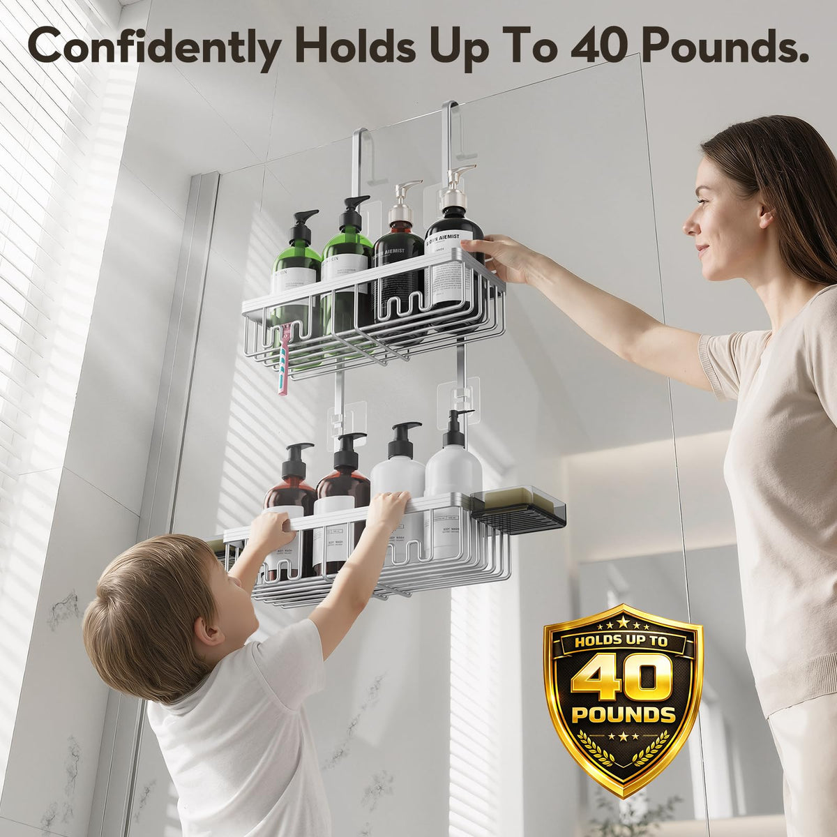 VALORDINE rustproof aluminum finish designed for humid bathrooms