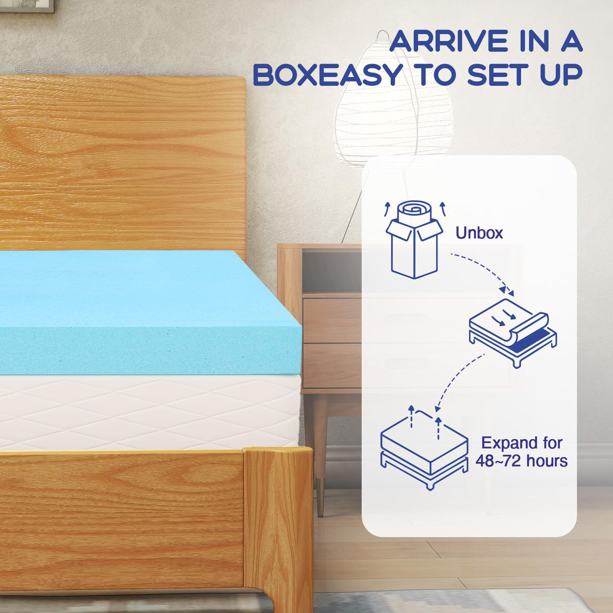 Soft breathable cover on the VALUXE topper enhances airflow and comfort.