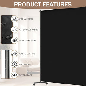 VAMFUTRE 5x6 ft panel provides large-area privacy and space definition.