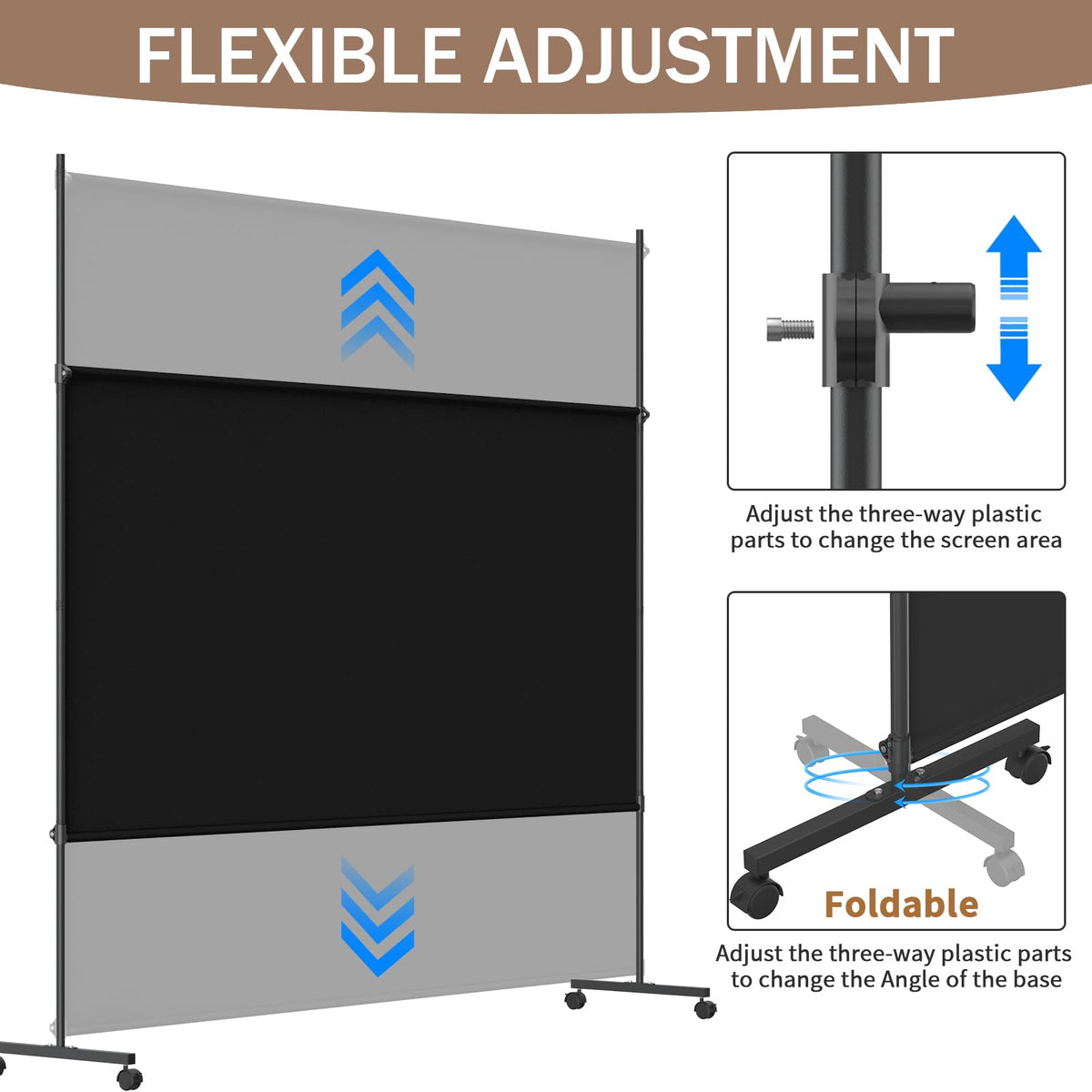 VAMFUTRE 6ft by 6ft divider provides generous coverage for defined zones.