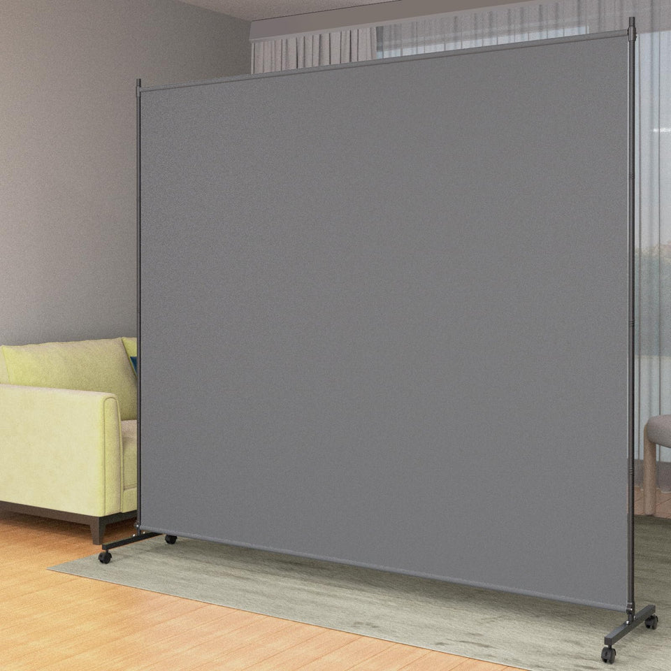 VAMFUTRE 6ft x 6ft panel front view with casters enabling easy room reconfiguration