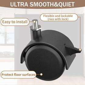 VAMFUTRE caster brakes secure positioning for quick reconfiguration.