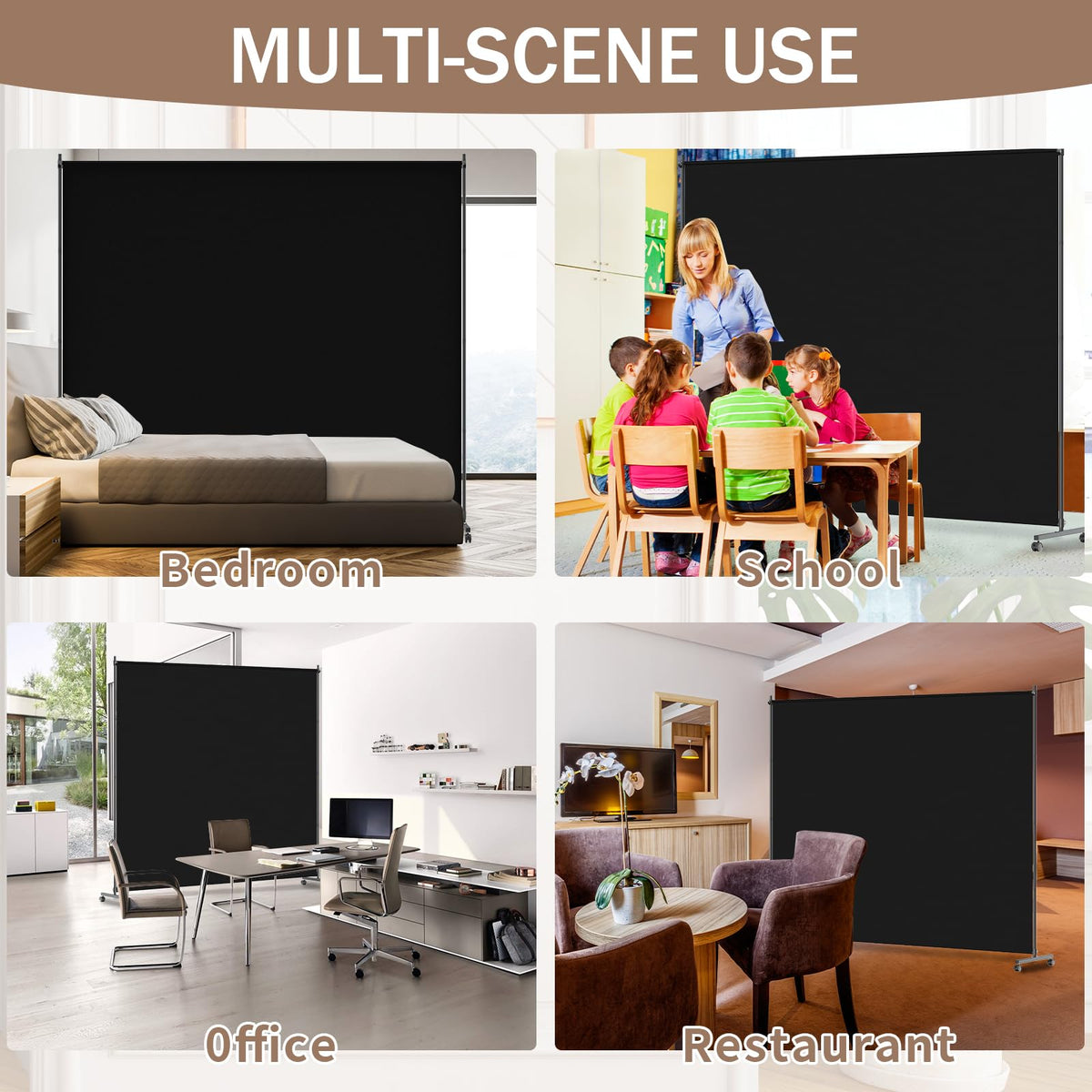 VAMFUTRE room divider suited for office, classroom, restaurant, or living areas.