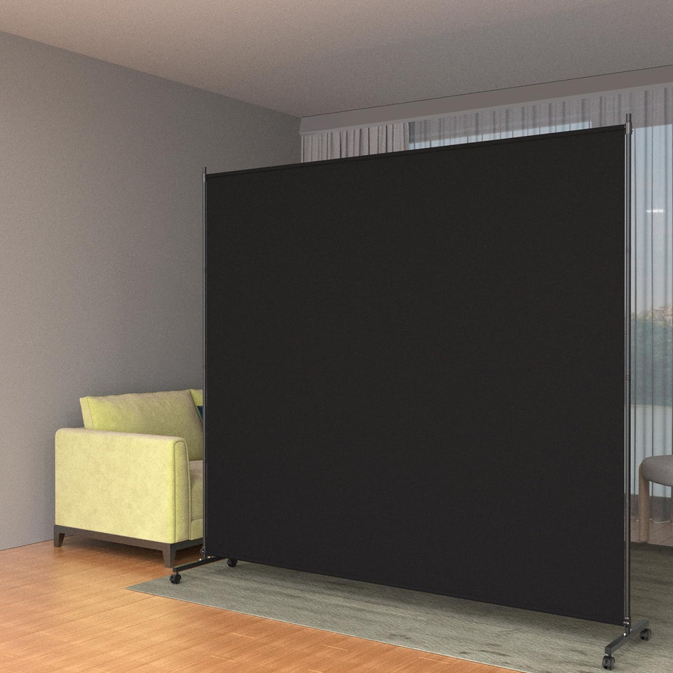 VAMFUTRE privacy screen with caster wheels enables portable space division for dynamic offices.