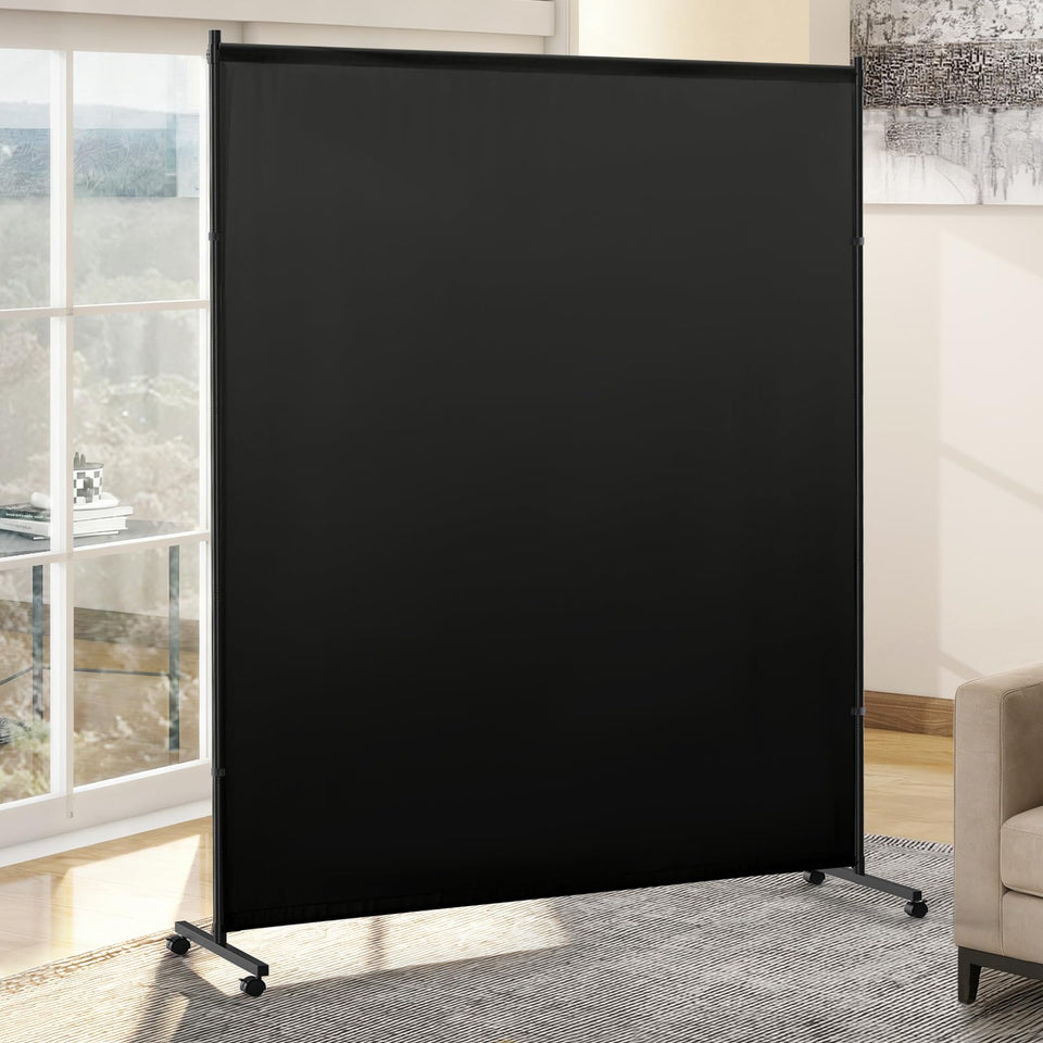 VAMFUTRE single panel divider with caster wheels enables easy mobility in any room.