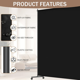VAMFUTRE single-panel room divider highlights a clean, minimalist 6ft by 6ft profile.